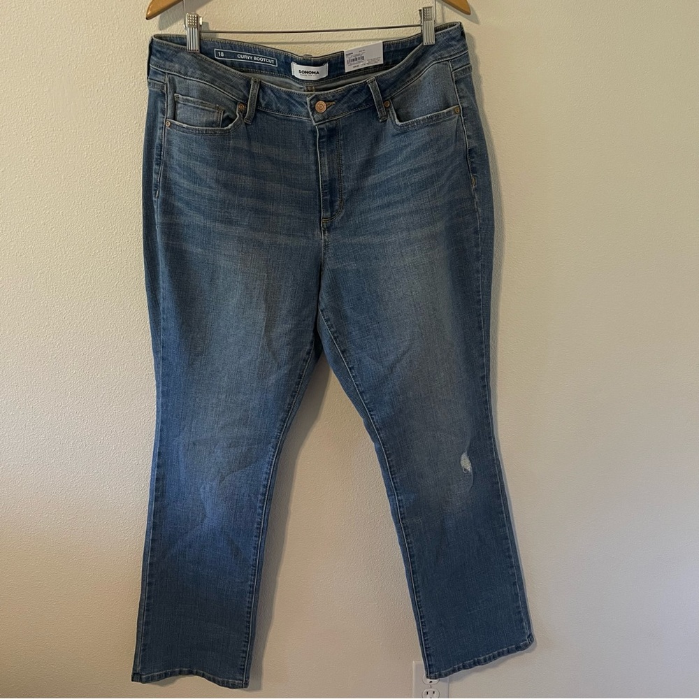 Sonoma High Rise Curvy Bootcut The Everyday Jean Medium Wash NWT 2020-18R